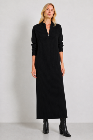 knit dress black