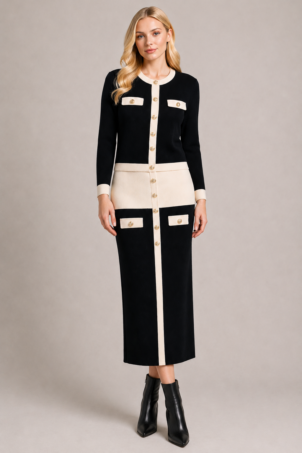 Luxury top and skirt knit set Luxury top and skirt knit set