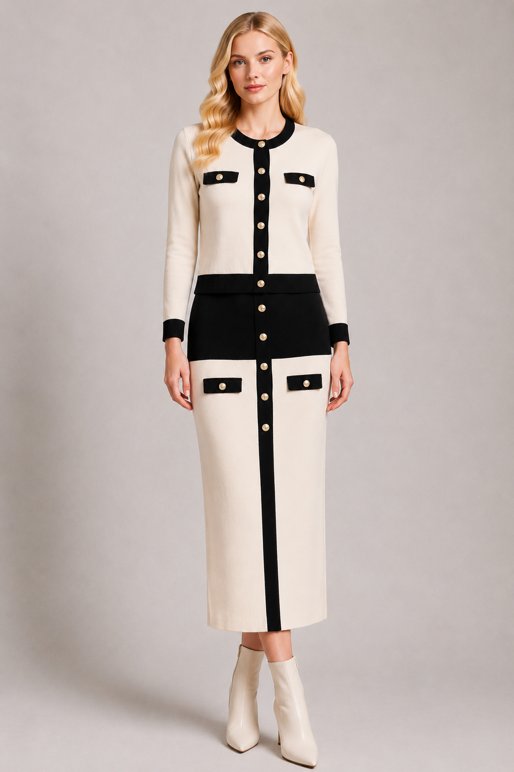 Luxury top and skirt knit set Luxury top and skirt knit set